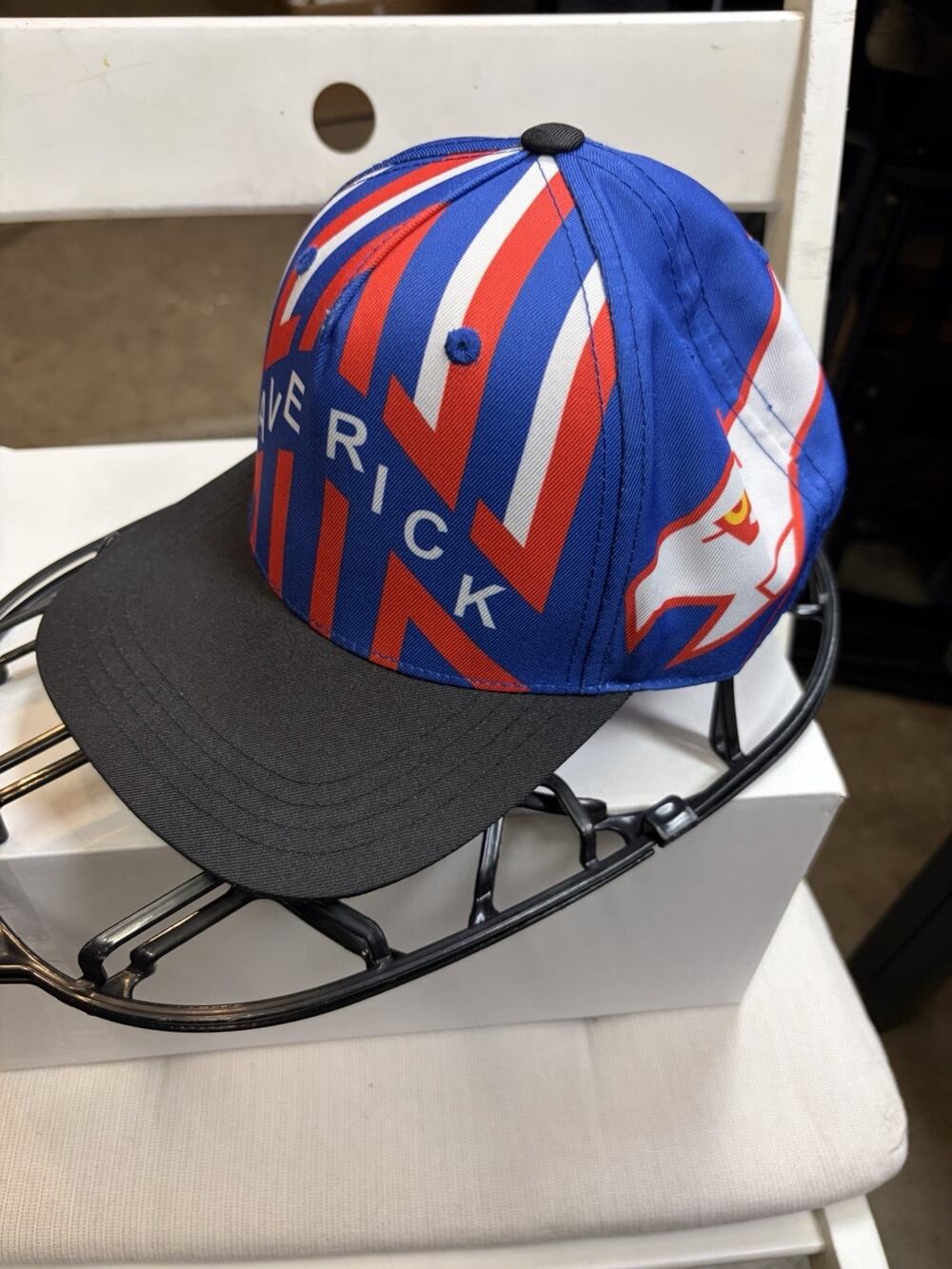 Top Gun Maverick Hat Kids Youth OSFM Blue Red Movie Snapback Baseball Cap